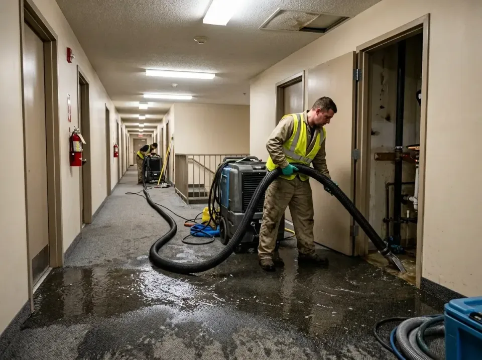 multi-unit-apartment-hallway-f-005 — frequently asked questions, Emergency Burst Pipe Water Extraction & Removal in Northrid…